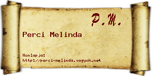 Perci Melinda névjegykártya