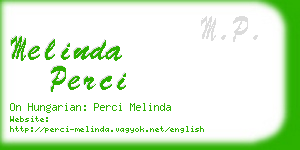 melinda perci business card